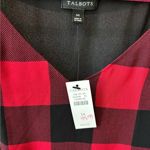 TALBOTS PLEATED MIDI DRESS - Picture 4 of 4